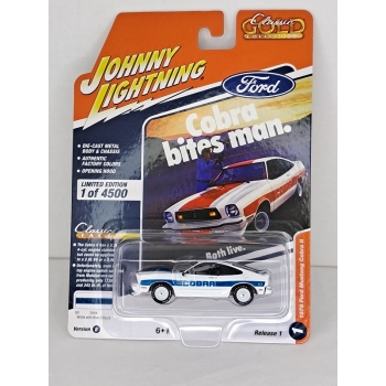 Johnny Lightning 1:64 Ford Mustang Cobra II 1978 white